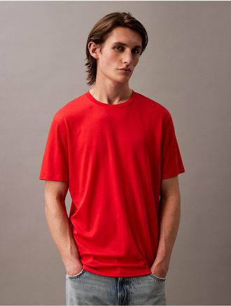 Calvin Klein Mens Supima Cotton Crewneck T-Shirt - Red - 2XL