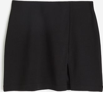H&M Minijupe mit Schlitz - Schwarz