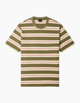 Paul Smith Mens PS Paul Smith Reg Fit T-Shirt 36 Olive - Size: 40