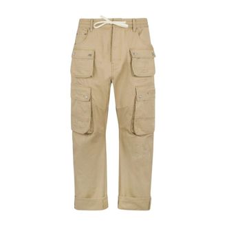 Dsquared2 Outdoor Trousers, male, Beige, Size: 2XL Multipocket Kawaii Pant