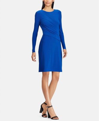 American Living Shirred Jersey Dress In Blue