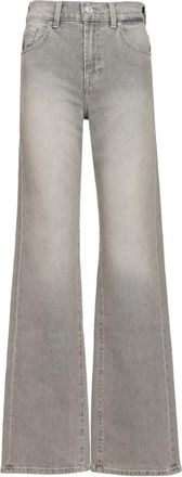 7 For All Mankind Cotton Tess Trouser Jeans - Dames - Loose Fit Jeans - Grijs - W28 - Katoen - Jeans