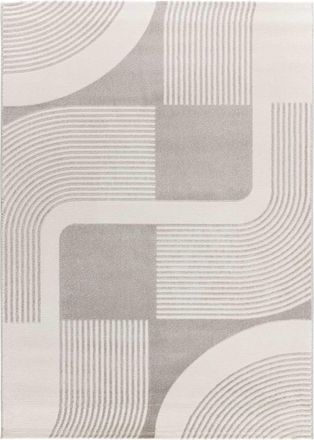 Atticgo Alfombra con relieve blanco/gris 200x290 cm