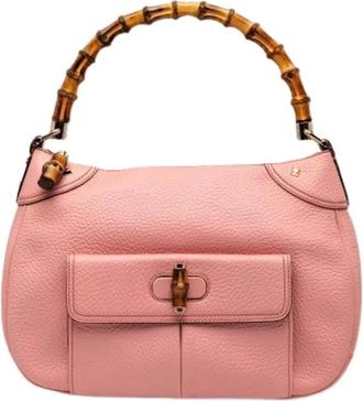 Gucci Pre-owned Handbags, female, Pink, Size: ONE SIZE Pre-owned Vintage Leather Handbag