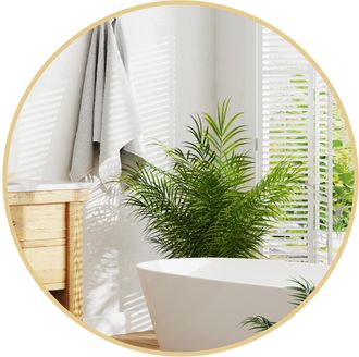 HOMCOM Homcom Specchio A Parete Rotondo Da Bagno In Vetro E Metallo &Oslash;70x2.5 Cm Oro