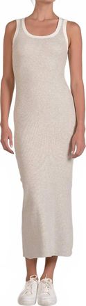 Elan Ribbed Tank Dress In Grey