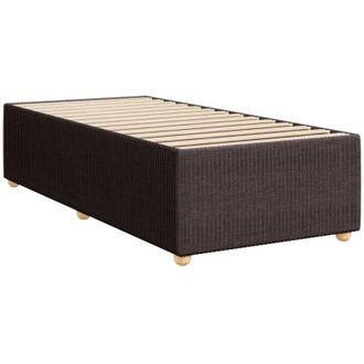 vidaXL Estructura De Cama Sin Colch&oacute;n Tela Marr&oacute;n Oscuro 90x200 Cm Vidaxl