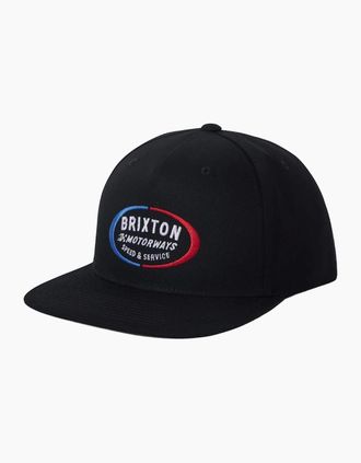 Brixton Mens Brixton Mens Rhett Snapback Baseball Cap - Black - Size: ONE size