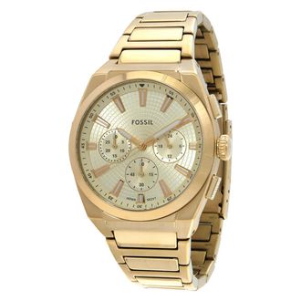 Fossil Everett Chronograph Quartz Gold Dial Mens Watch FS6119