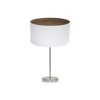 Fabrilamp Fabrilamp - Sobremesa Tatiana 1xe27 Niquel/blanco-mad.oscura 63x30x30 Cm