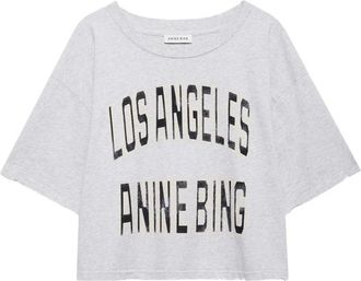 Anine Bing Johnny Cropped Tee