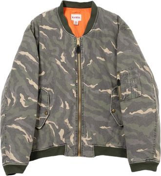 Bows & Arrows Bomber con stampa camouflage MA-1 - Verde