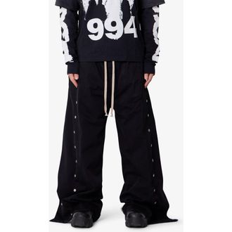 mnml Side Snap Wide Leg Pants in Black at Nordstrom, Size Xx-Large