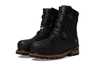 Timberland Boondock BOA 8 Inch Composite Safety Toe Waterproof Puncture Resistant Mens Work Boots Black : 10.5 D - Medium