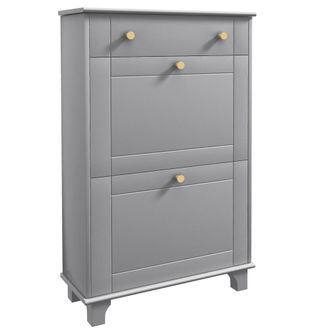 HOMCOM Mueble zapatero 60x23.5x98.5 cm gris