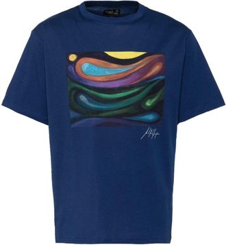 agnès b. graphic-print T-shirt - men - Cotton - 1 - Blue