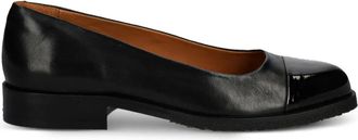 Billi Bi patent-cap slip-on pumps - women - Calf Leather/Patent Leather/Rubber - 38 - Black
