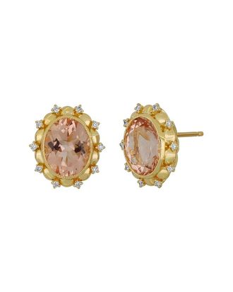 Bony Levy 18K 4.60 Ct. Tw. Diamond & Morganite Earrings