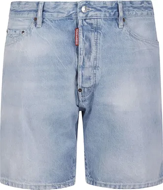Dsquared2 Light-Washed Marine Cotton Denim Shorts