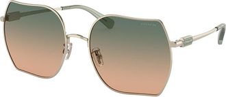 Coach HC7142 CD476 900513 Womens Sunglasses Gold Size 58