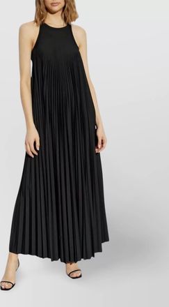 Sportmax long pleated backless dress