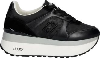 Liu Jo Maxi Wonder Plus 02 BIS - Dames - Sneakers - Zwart - 38 EU - Leer - Schoenen