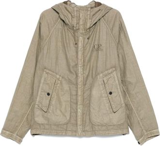 C.P. Company Giacca Lino Wax - Marrone