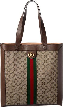 Gucci Ophidia Gg Supreme Canvas & Leather Tote