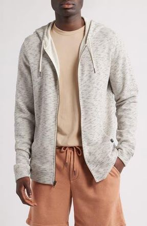 Threads 4 Thought Jordyn Stripe Organic Cotton French Terry Zip Hoodie in Tapioca/Stargazer at Nordstrom Rack, Size Xx-Large