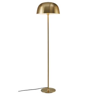 Nordlux Vintage Indoor Floor Lamp Brass Metal E27 White Inner - Mains Powered, IP20 in Gold