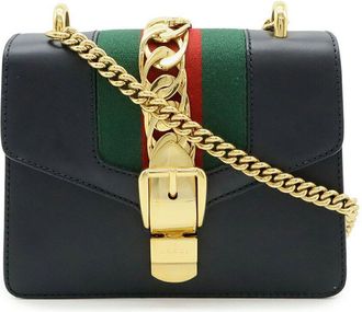 Gucci Sylvie Web Ribbon Mini Chain Bag (Authentic Pre-Loved)