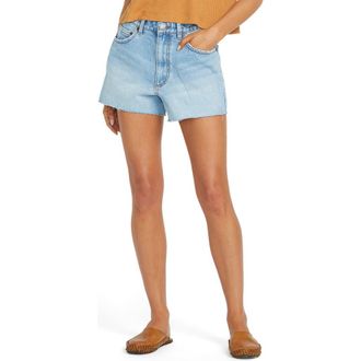 Billabong High Tides Raw Hem High Waist Denim Shorts in Surf Spray at Nordstrom Rack, Size 29