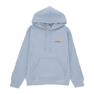 Carhartt Work in Progress Hooded American Script Sweatshirt - Heren - Sweatshirts & Hoodies - Blauw - Maat: XL Katoen