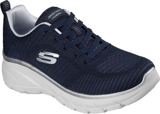 Skechers Fashion Fit 2.0 Polyester Dames Marineblauwe/Zilveren Sneakers