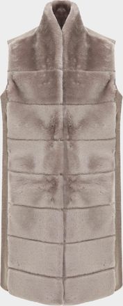 Gorski Reversible Shearling Lamb Vest with Cashmere-Blend Back
