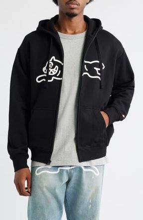 Icecream Scanner Graphic Zip Hoodie in Black at Nordstrom Rack, Size Xxx-Large