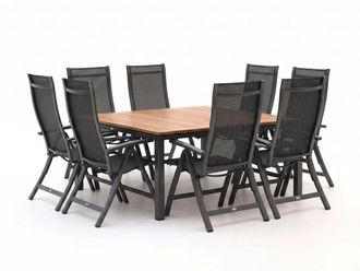 Bellagio la vita attrattiva Bellagio Trappeto/Linosa 160x160cm dining tuinset 9-delig verstelbaar
