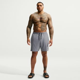Nike Mens Swim Contend Essential 7 Brief-Lined Volley Short (Big & Tall) in Grey | NESSG591-051