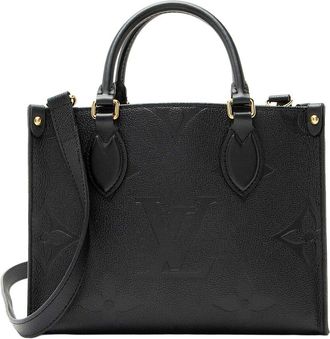 Louis Vuitton Black Giant Monogram Empreinte Onthego Pm (Authentic Pre-Loved)