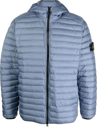 Stone Island Compass-patch Puffer Jacket Blue 771540324V0024
