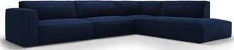 BLOOMINGLOFT 6-Sitzer Design Ecksofa Gaby Samt rechts