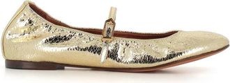Lanvin Gouden leren ballerinas - Dames - Ballerinas - Geel - 39 EU - Leer - Schoenen