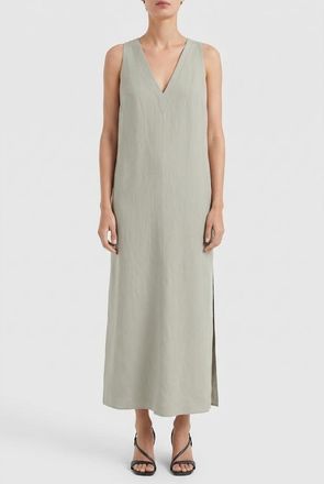 Brunello Cucinelli Light Green Linen Blend Dress, Size Medium