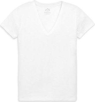 primary Adult Classic Slub V-Neck Tee in White at Nordstrom, Size Xx-Large