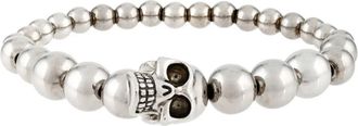 Alexander McQueen Silver Skull Bracelet