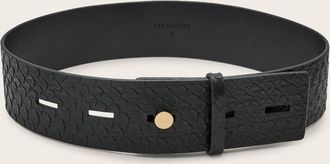 AllSaints Womens Cow Leather Ananta Leather Belt, Size: XS