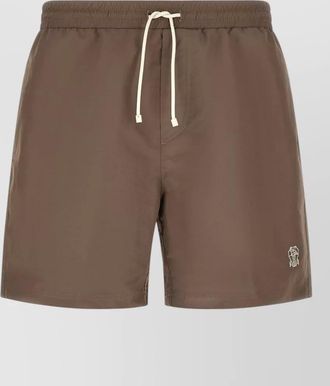 Brunello Cucinelli swimwear logo embroidery pocket design