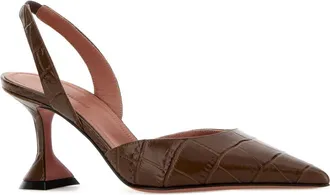Amina Muaddi Brown Scarpe Con Tacco High Heel Shoes