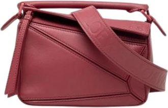 Loewe Tweedehands leren handtassen - Dames - Vintage Schoudertas - Roze - ONE Size - Vintage