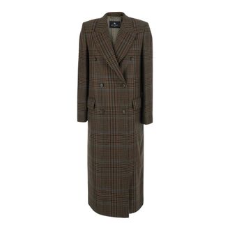 Etro Dames, Mantels, Bruin, Maat: XS Wol